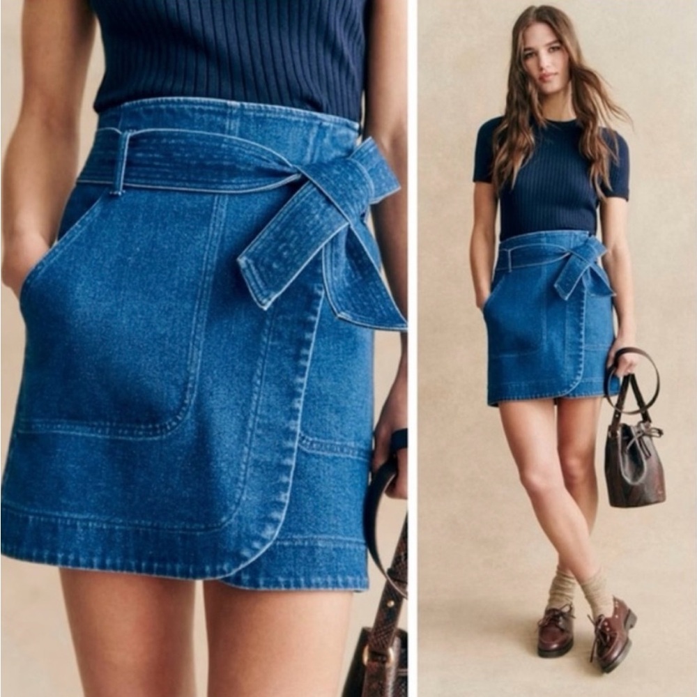 Sezane denim skirt